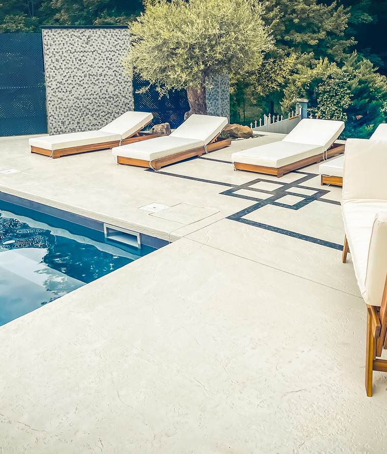 Plage de piscine Arts béton